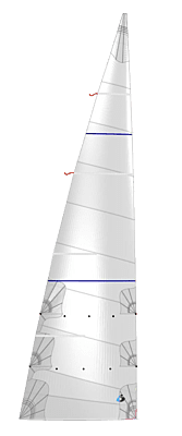 Standard Half-Batten Cross-cut Mainsail